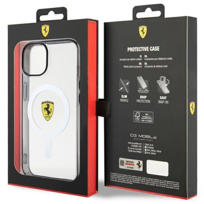 Ferrari - Ferrari iPhone 14 Mobilskal Magsafe Outline - Transparent