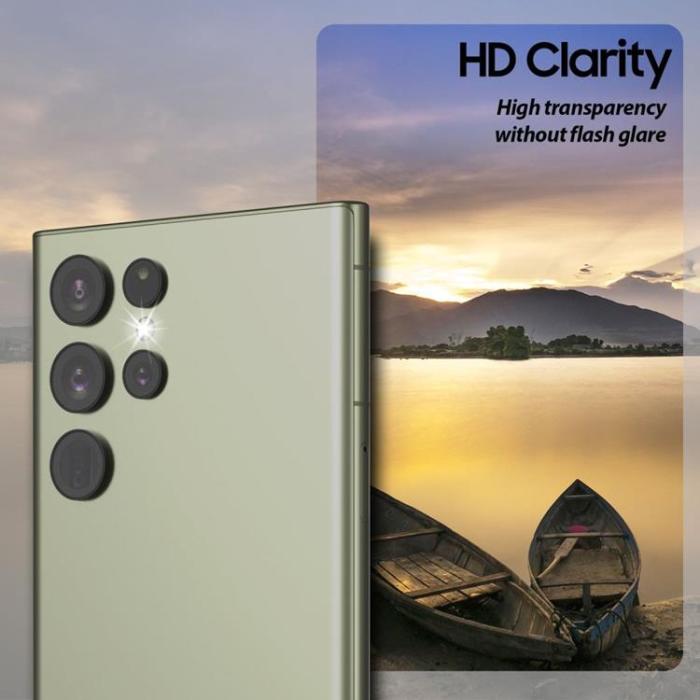 Whitestone - Whitestone Galaxy S23 Ultra Kameralinsskydd i Härdat Glas EZ - Clear
