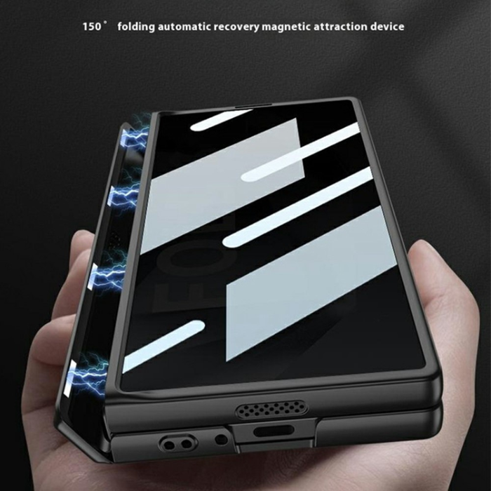 GKK - GKK Galaxy Z Fold 6 Mobilskal med Privacy Skärmskydd - Titanium Grå