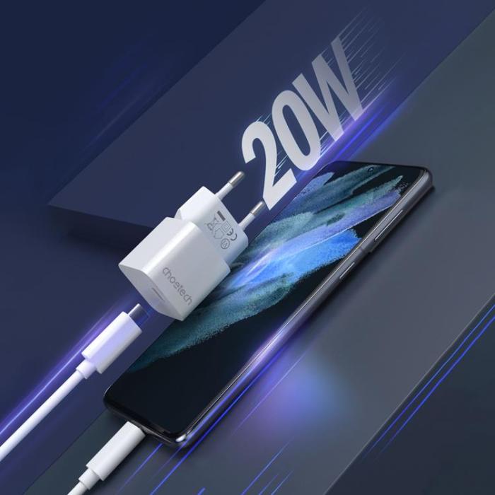 Choetech - Choetech Väggladdare 20W USB Typ-C - Vit