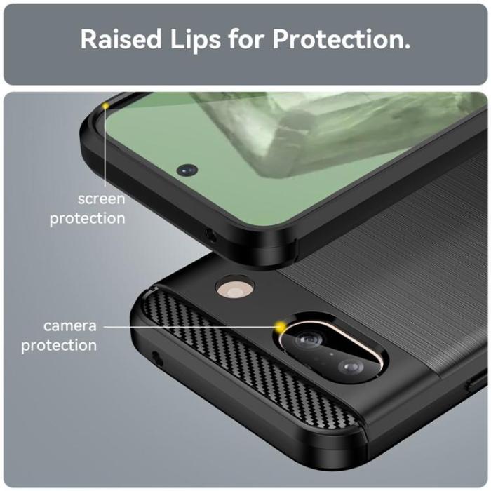 A-One Brand - Google Pixel 8A Mobilskal Carbon Fiber - Svart