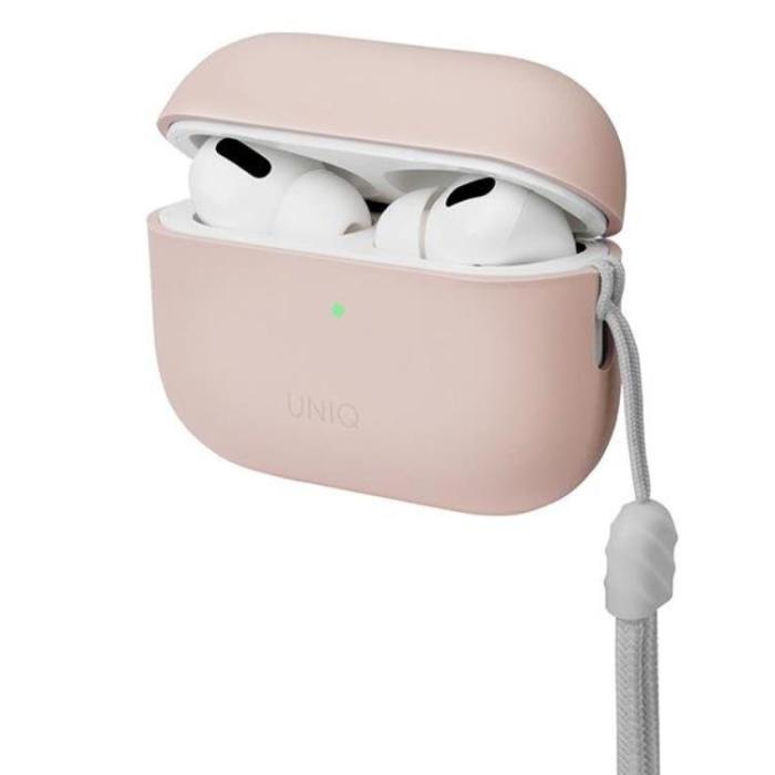 UNIQ - UNIQ AirPods Pro 2 Skal Lino Silikon - Blush Rosa