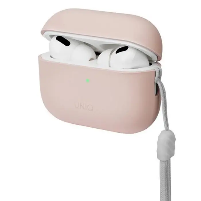 UNIQ - UNIQ AirPods Pro 2 Skal Lino Silikon - Blush Rosa
