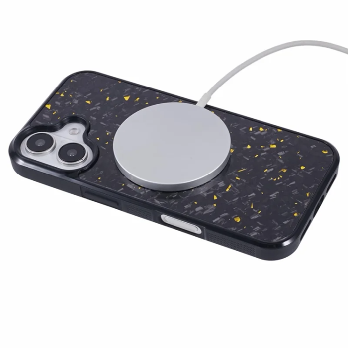 A-One Brand - iPhone 16 Plus Mobilskal Aramid Fiber Forged - Guld