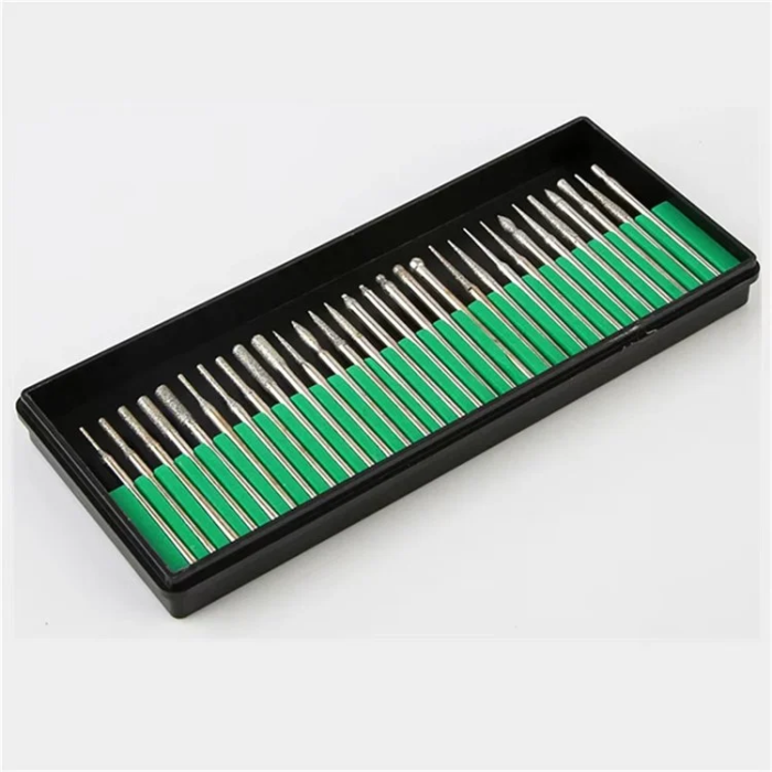 OEM - [30-Pack] Nail Art-borr med 2.35 mm Skaftsliphuvudverktyg
