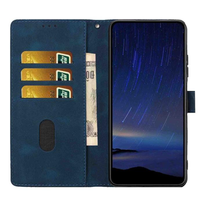 OEM - Samsung Galaxy A57 Plånboksfodral Konstläder Ställ Skydd - Blå