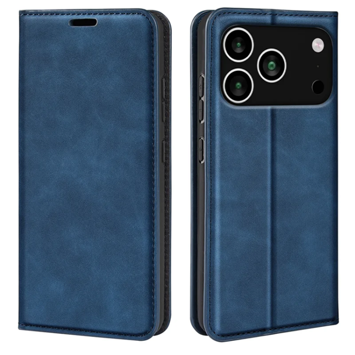 A-One Brand - iPhone 17 Pro Max Plånboksfodral Skin Touch - Blå