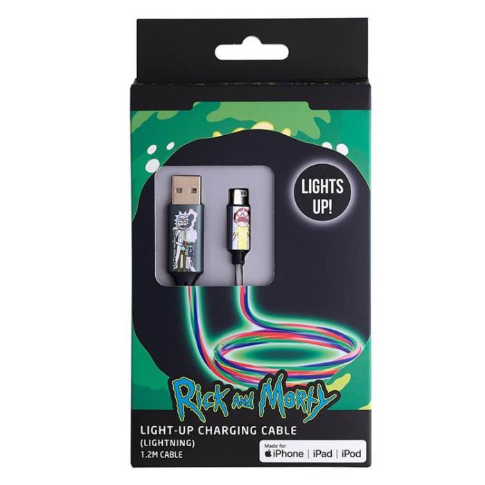 RICK&MORTY - Rick&Morty USB A Till Lightning Kabel (1.2m) Shock