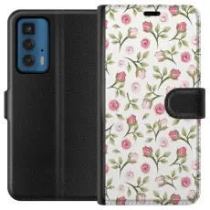 Gustaf - Pl&aring;nboksfodral till Motorola Edge 20 Pro med Blommigt