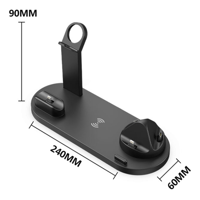 OEM - 6in1 Trådlös Laddare Apple och Samsung 15W - B07A