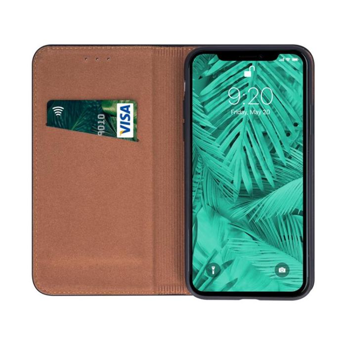 OEM - iPhone 11 Plånboksfodral Äkta Läder Smart Pro - Svart