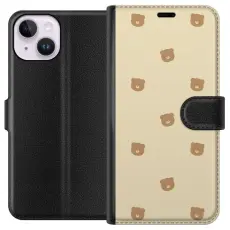 Gustaf - Pl&aring;nboksfodral till Apple iPhone 15 med Bj&ouml;rnm&ouml;nster