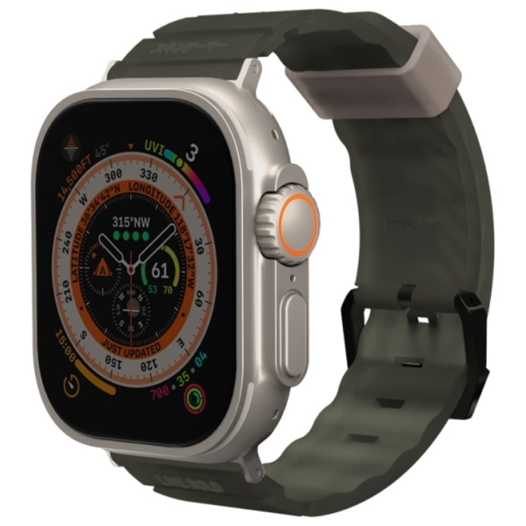 Skinarma Apple Watch (42/44/45mm) Armband Shokku - Mörkolive | 2353 | AlltMobil