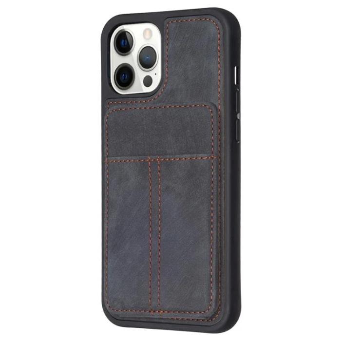 Taltech - iPhone 15 Pro Max Mobilskal Korthållare BF28 - Svart