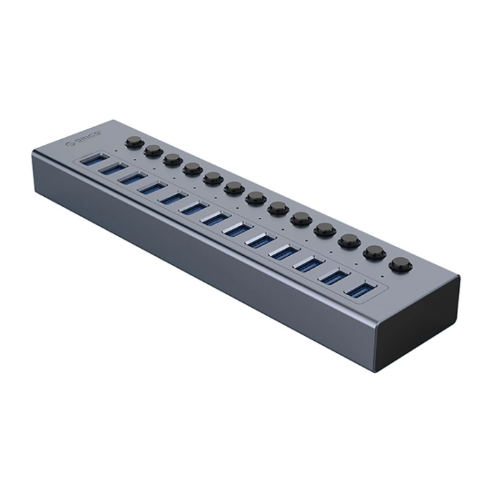 ORICO - Orico Hubb 13xUSB-A 3.0 med Strömbrytare - Grå