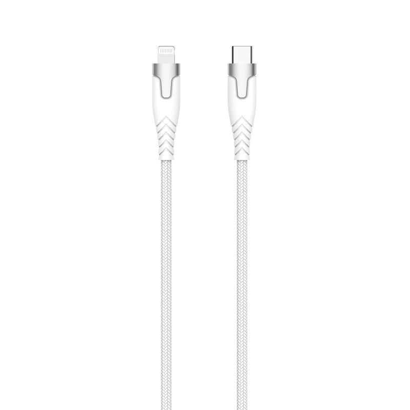 GEAR Kevlarkabel Pro Usb-C Till Lightning Metallhölje Vit 1,5 M