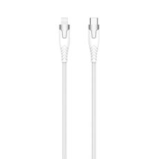 GEAR - GEAR Kevlarkabel Pro Usb-C Till Lightning Metallh&ouml;lje Vit 1,5 M