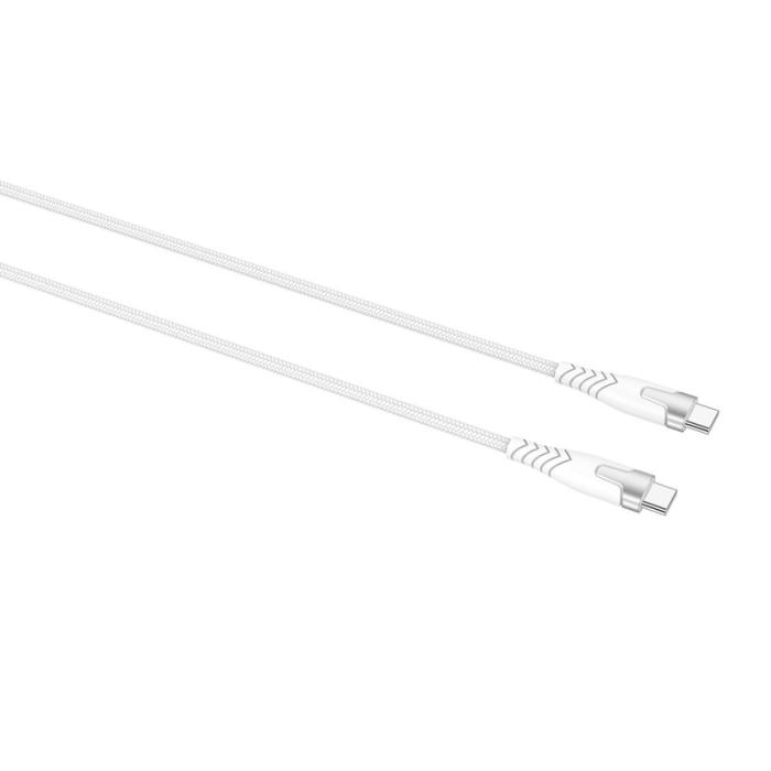 GEAR - GEAR Kevlarkabel Pro Usb-C 2.0 Med Metallhölje Vit 1,5m
