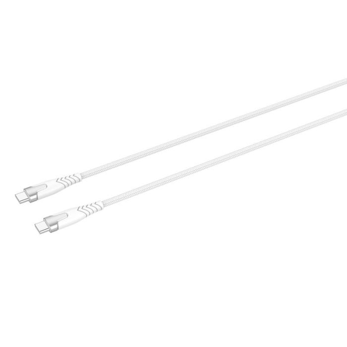 GEAR - GEAR Kevlarkabel Pro Usb-C 2.0 Med Metallhölje Vit 1,5m
