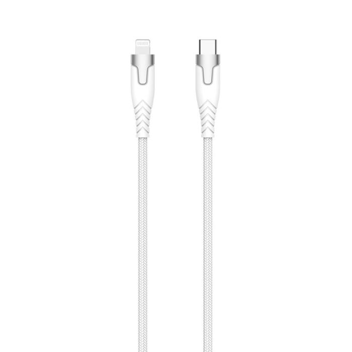 GEAR - GEAR Kevlarkabel Pro Usb-C Till Lightning Metallhölje Vit 1,5 M