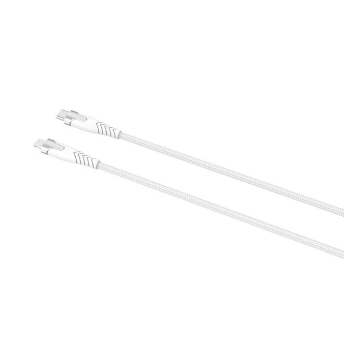 GEAR - GEAR Kevlarkabel Pro Usb-C Till Lightning Metallhölje Vit 1,5 M