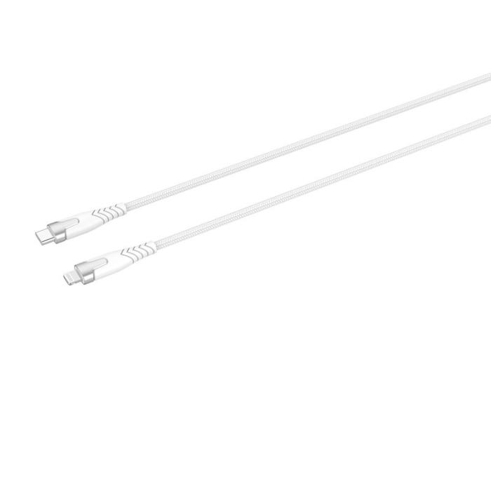 GEAR - GEAR Kevlarkabel Pro Usb-C Till Lightning Metallhölje Vit 1,5 M