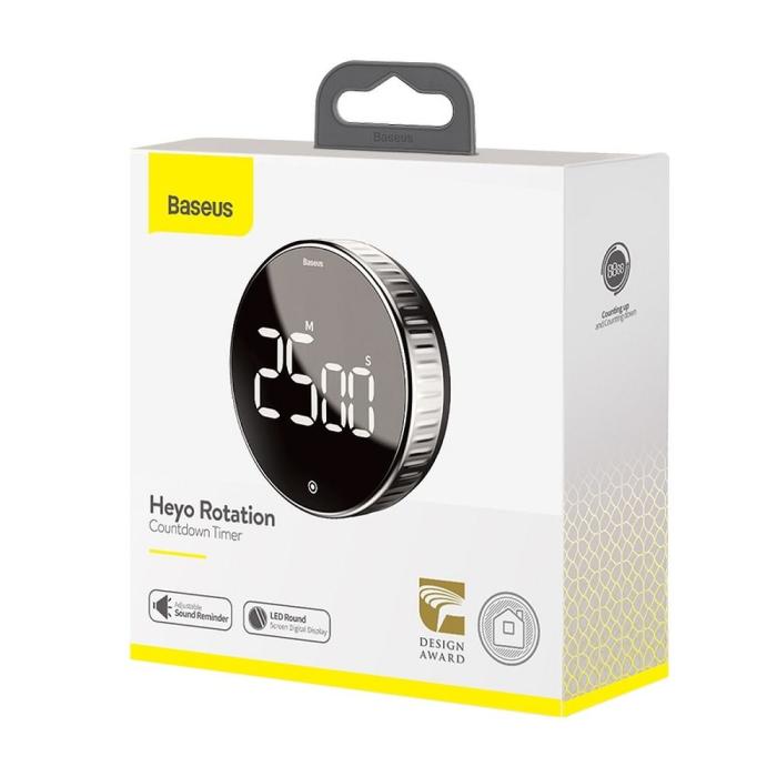 BASEUS - BASEUS Heyo Roterande Elektronisk Timer - Svart