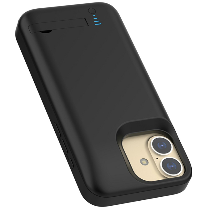 A-One Brand - iPhone 16 Batteriskal Kickstand 5000mAh - Svart