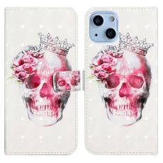 OEM - iPhone 14 Plus Plånboksfodral Folio Flip - Crown Skull