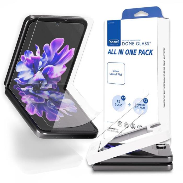 Whitestone - [2-Set] Whitestone Galaxy Z Flip 5 Härdat Glas Skärmskydd