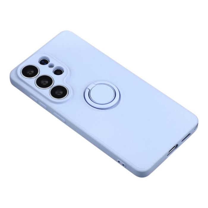 OEM - Mobilskal för Samsung Galaxy S26 Ultra Silikon med Ring Kickstand - Ljuslila