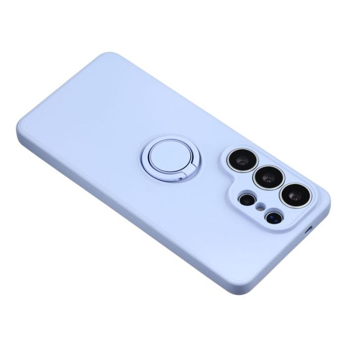 OEM - Mobilskal för Samsung Galaxy S26 Ultra Silikon med Ring Kickstand - Ljuslila