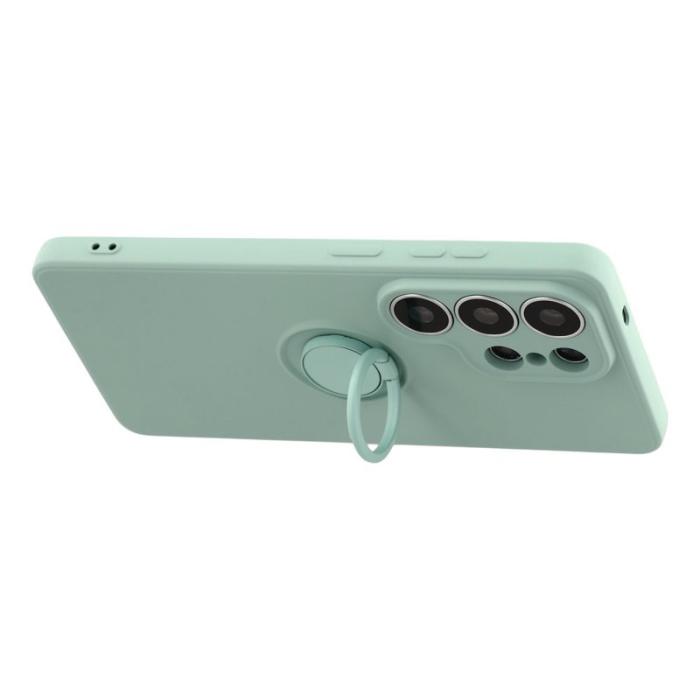 OEM - Mobilskal för Samsung Galaxy S26 Ultra Silikon med Ring Kickstand - Mintgrön