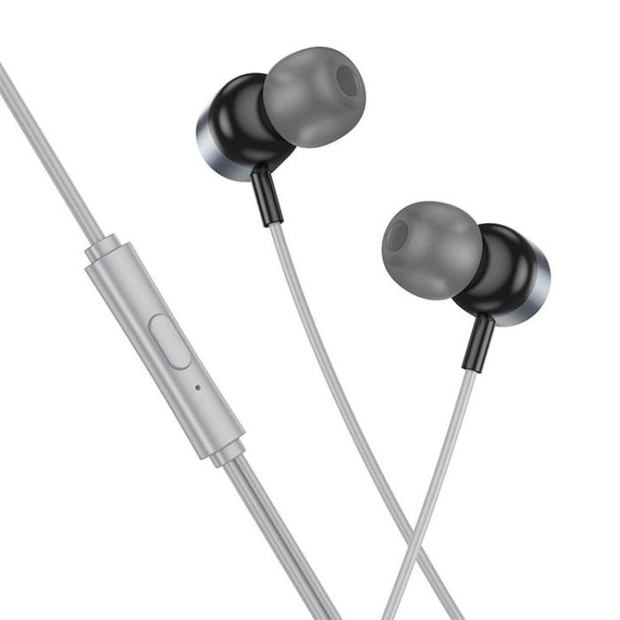 Hoco - HOCO Trådbundna Hörlurar USB-C med Mikrofon M122 - Grå