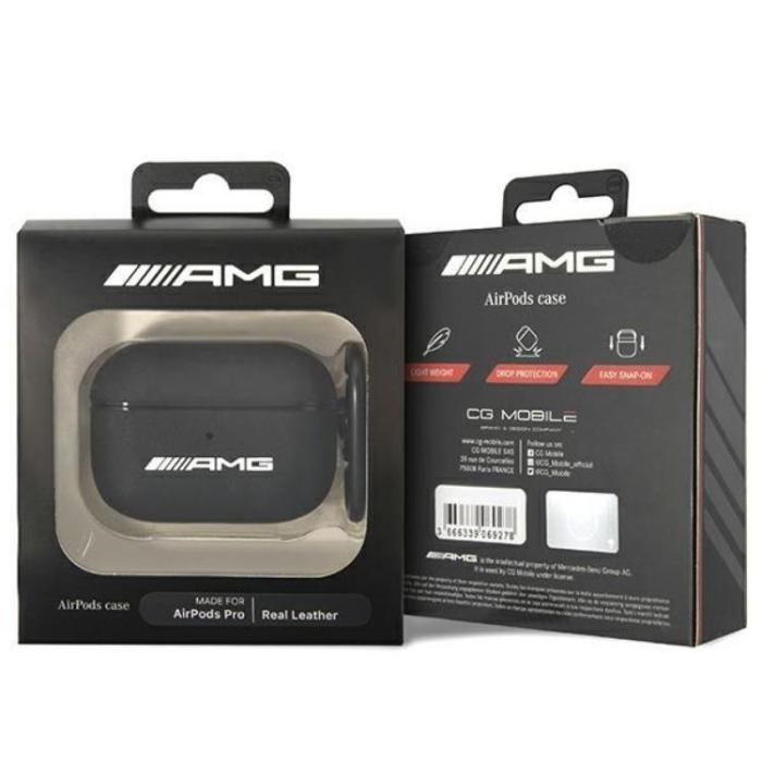 AMG - AMG AirPods Pro Skal Läder Big Logo - Svart