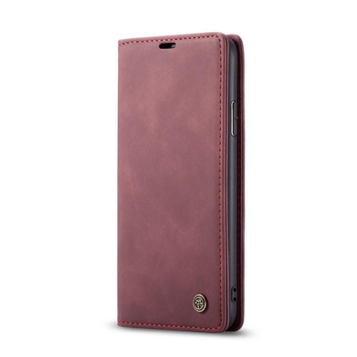 Caseme - CASEME 013 Flip Leather Plånboksfodral för iPhone 11 Pro Max - Vinröd