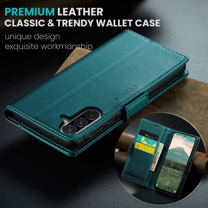 Caseme - CASEME Plånboksfodral Konstläder för Samsung Galaxy A56 5G - Grön
