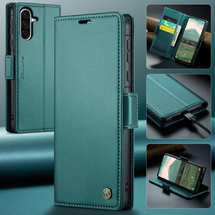 Caseme - CASEME Plånboksfodral Konstläder för Samsung Galaxy A56 5G - Grön
