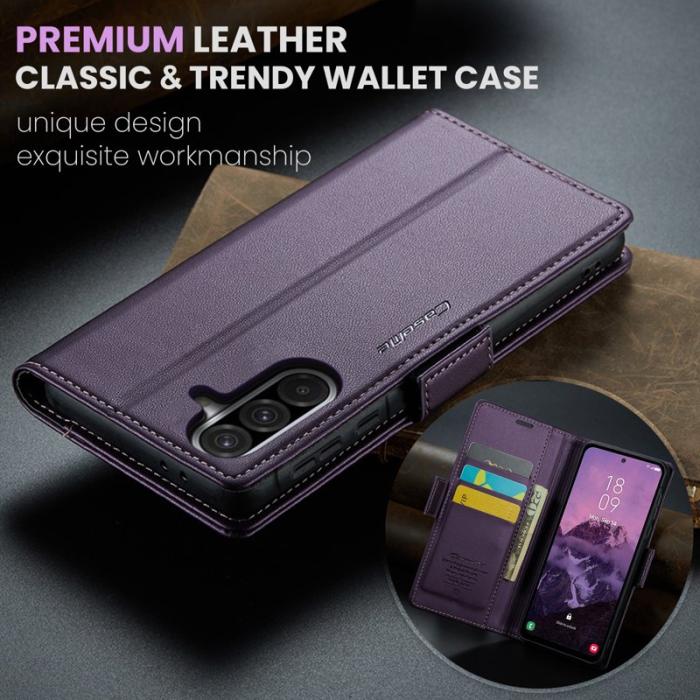 Caseme - CASEME Plånboksfodral Konstläder för Samsung Galaxy A56 5G - Lila