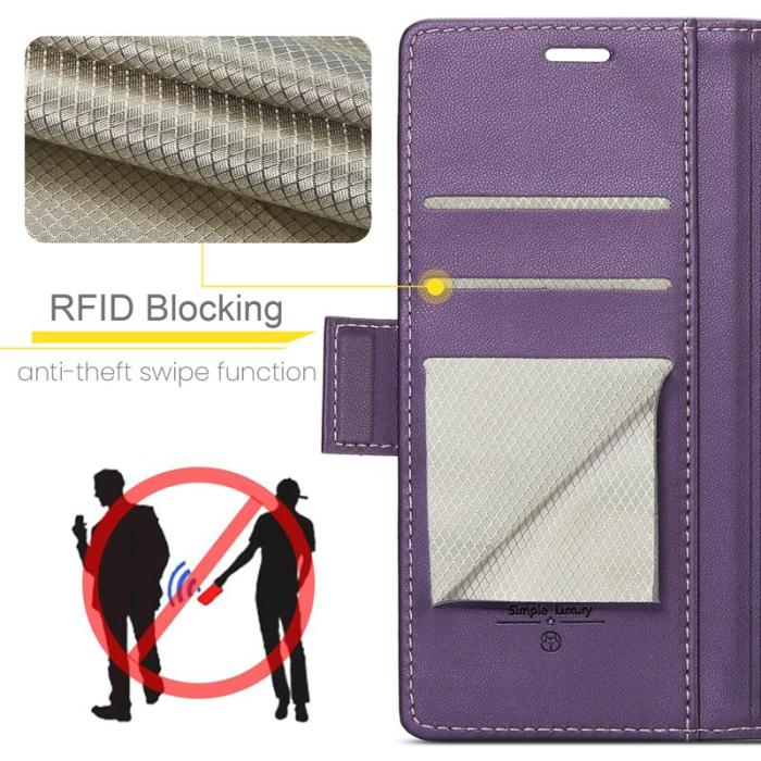 Caseme - CASEME Plånboksfodral Konstläder för Samsung Galaxy A56 5G - Lila