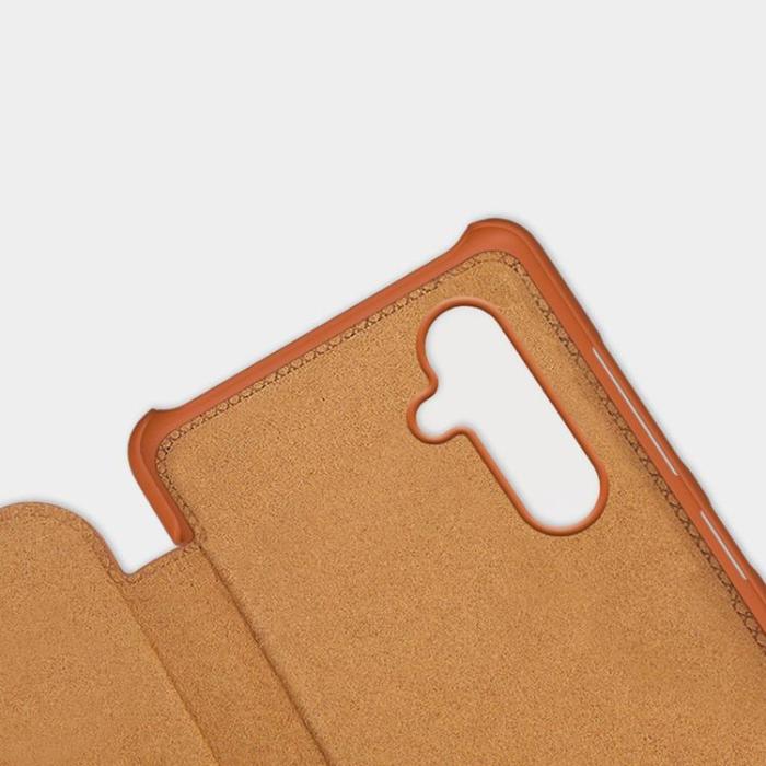 Nillkin - Nillkin Galaxy A14 5G/4G Plånboksfodral Qin Läder - Brun