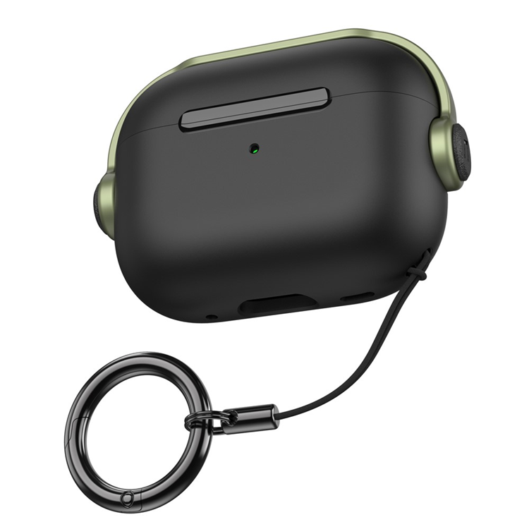 AHASTYLE AirPods Pro/Pro 2 Skal Bluetooth WG109 (Svart + Armégrön) | 5566 | AlltMobil