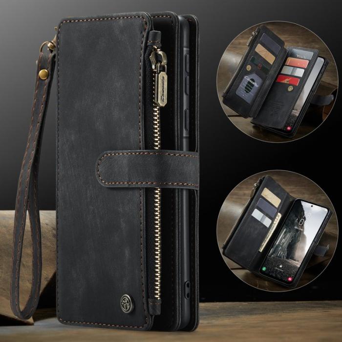 Caseme - CASEME Konstläder Plånboksfodral för Samsung Galaxy A17 5G/4G - Svart