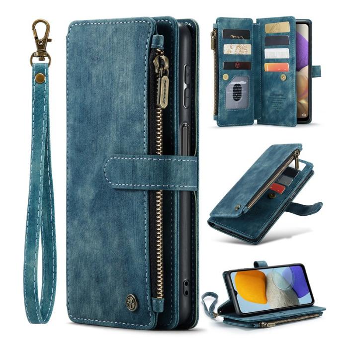 Caseme - CASEME Konstläder Plånboksfodral för Samsung Galaxy A23/M23/F23 5G - Blå