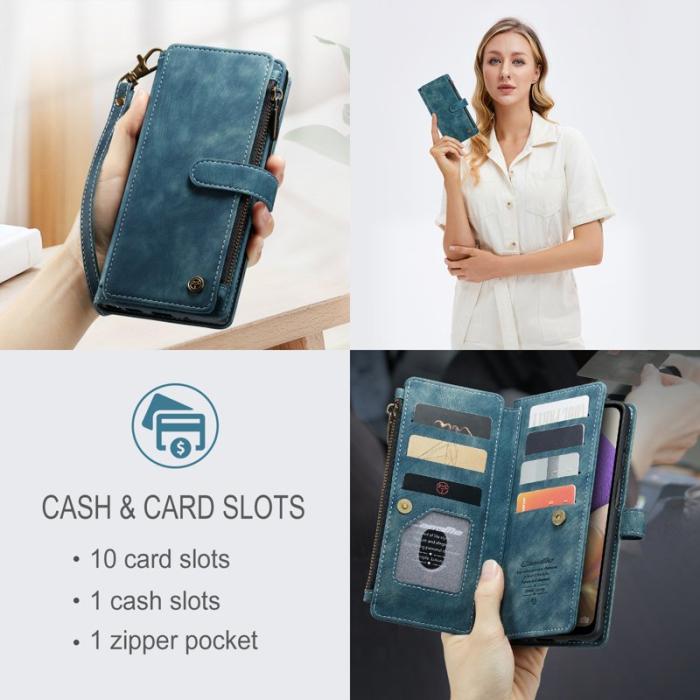 Caseme - CASEME Konstläder Plånboksfodral för Samsung Galaxy A23/M23/F23 5G - Blå