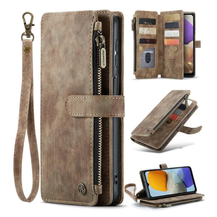 Caseme - CASEME Konstläder Plånboksfodral för Samsung Galaxy A23/M23/F23 5G - Brun