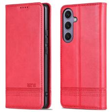 AZNS - AZNS Samsung Galaxy A56 5G Pl&aring;nboksfodral Konstl&auml;der - R&ouml;d