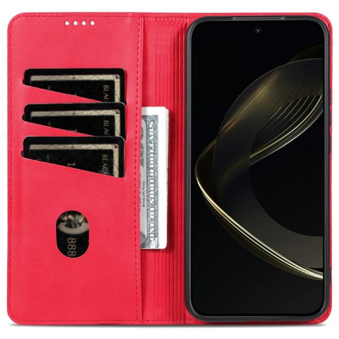 AZNS - AZNS Samsung Galaxy A56 5G Plånboksfodral Konstläder - Röd