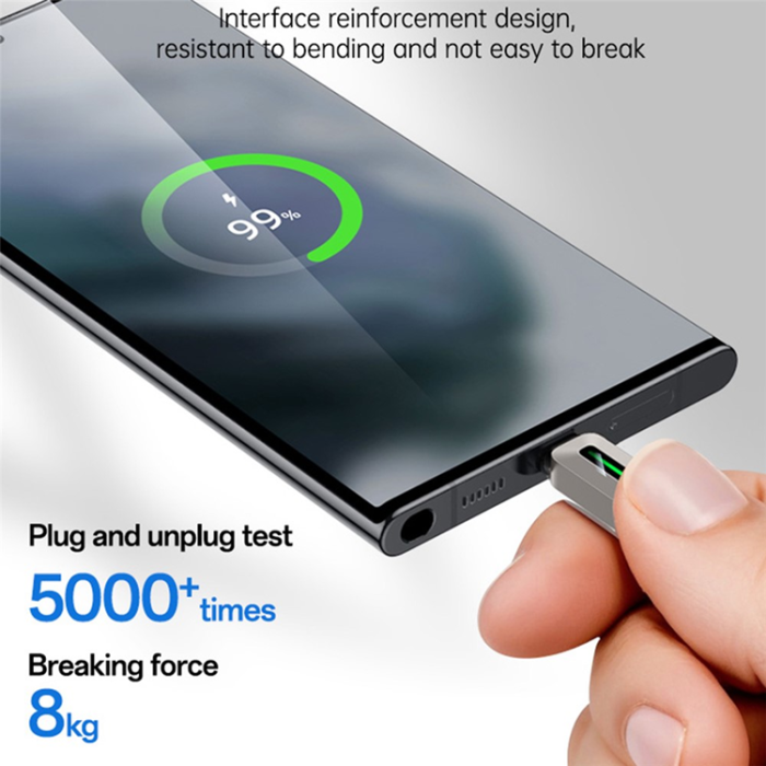 Yesido - YESIDO USB-A - USB-C 66W Kabel 1.2m CarPlay - Grå