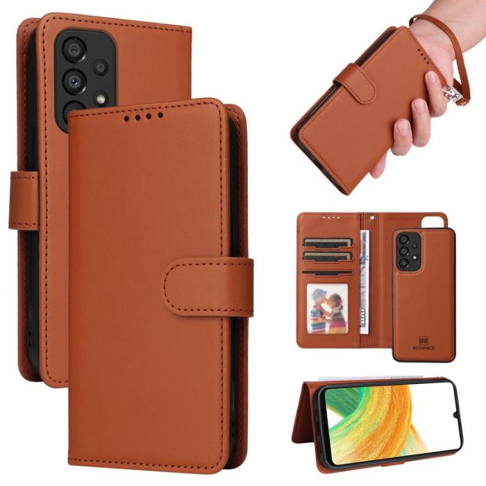 BETOPNICE - BETOPNICE Samsung Galaxy A33 5G Plånboksfodral - Detachable Konstläder - Brun